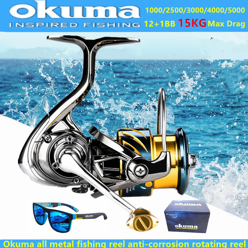 Daiwa Reel Bg - 오쿠마 올 메탈 낚시릴 12+1BB15KG 최대