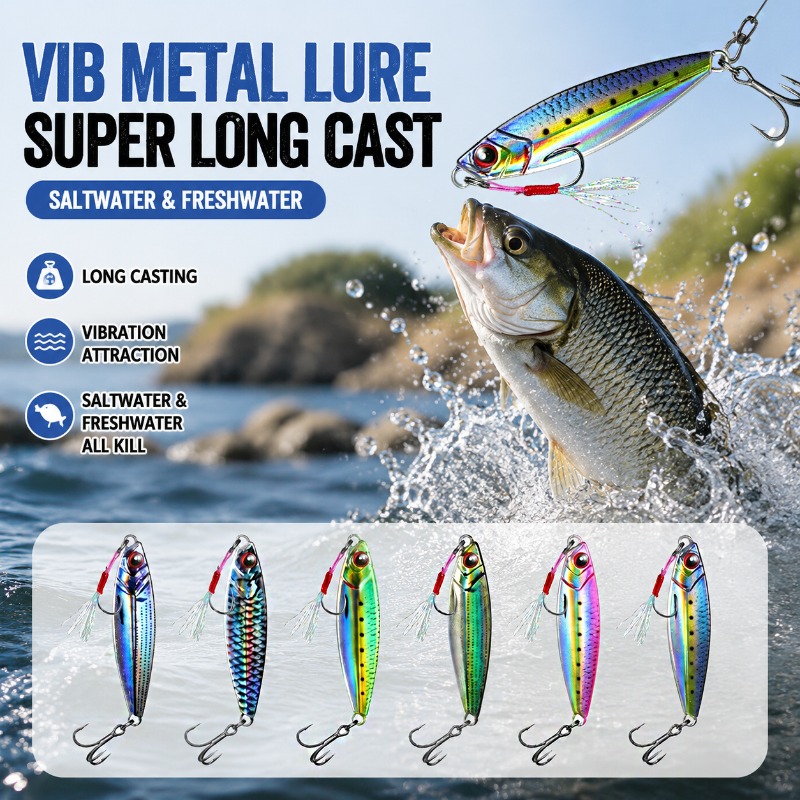 Fishing Lure Blade Bait - 3D 프린팅 금속 VIB 낚시 루어,