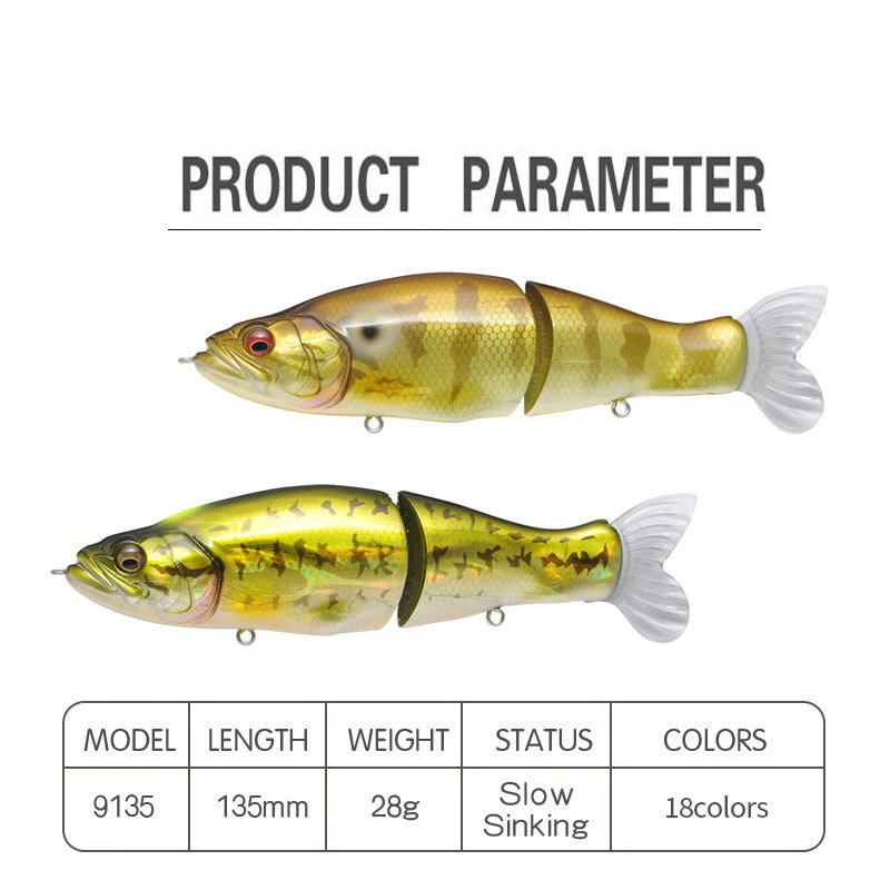 스윔베이트 낚시 루어 135mm 31g 멀티 조인트 슬 - Fishing Lure Popper 리뷰 및 가격