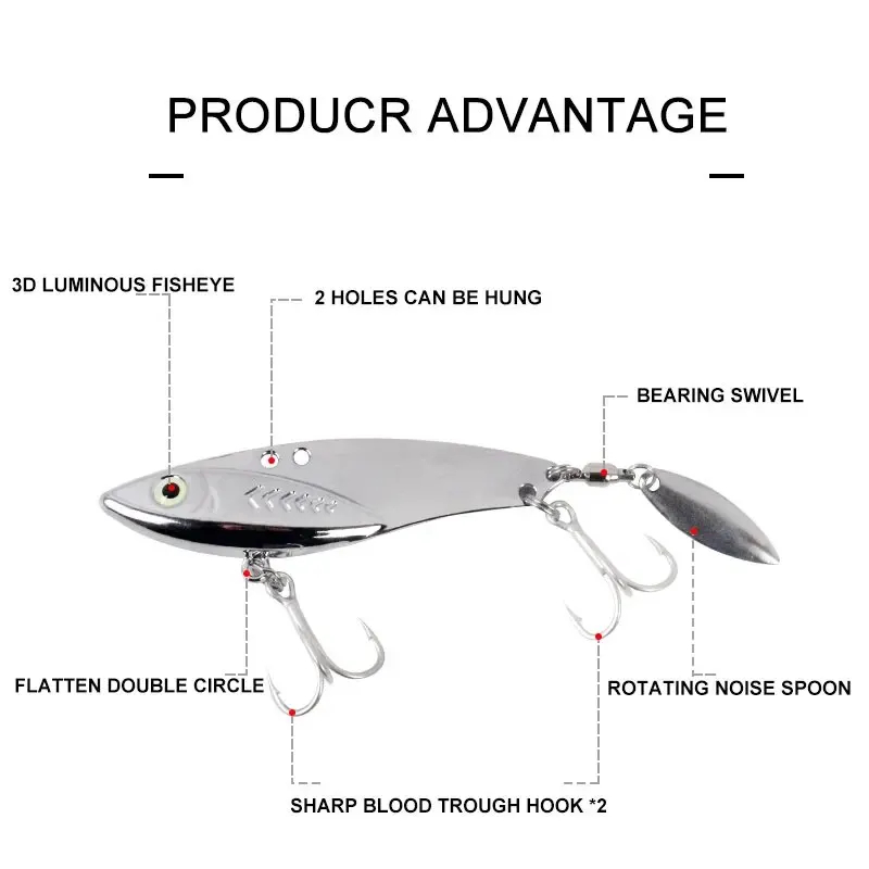 5g-30g 아연 합금 메탈 VIB 루어 장거리 캐스팅 - Fishing Lure Blade Bait 리뷰 및 가격