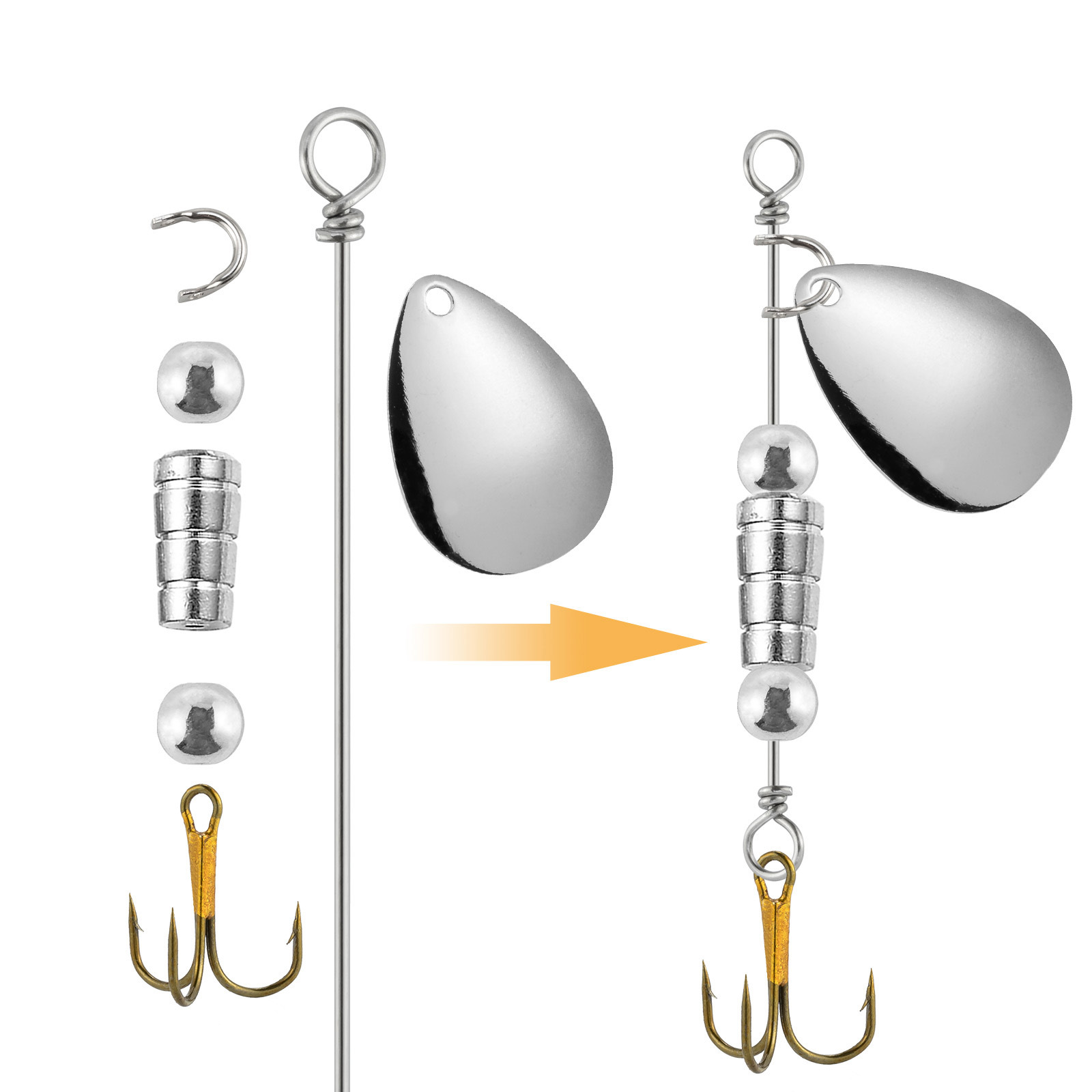 90개 스피너베이트 샤프트 와이어 DIY 스피너 루어  - Fishing Lure Spinner 리뷰 및 가격