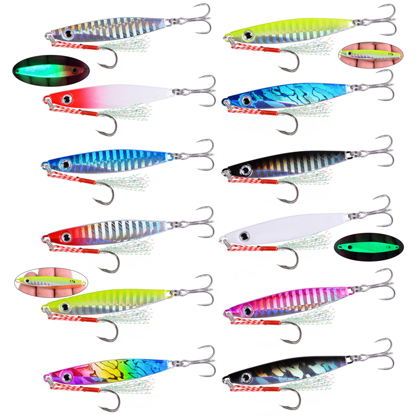 12pcs 낚시 금속 미끼 지그 7g 12g 17g 2 - Fishing Lure Blade Bait 리뷰 및 가격